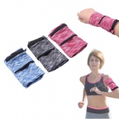 Sports Wristband Wrist Pouch With Zipper Pocket