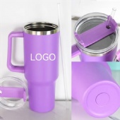 40oz Vacuum Coffee Mug Travel Tumbler with Straw