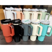 40oz Vacuum Coffee Mug Travel Tumbler with Straw