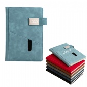 Leather Journal Notebook with Pocket and Magnetic Buckle