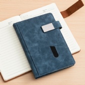 Leather Journal Notebook with Pocket and Magnetic Buckle