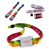 Disposable RFID Fabric Wristband With NFC Card