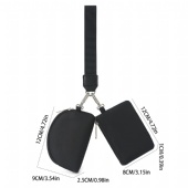 Detachable Dual Pouch KeyChain Wristlet Wallets