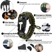 Tactical 5-in-1 Survival Bracelet