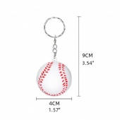 PU Foam Release Ball Stress Reliever Baseball Key Chain