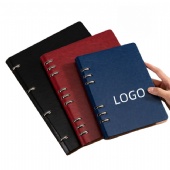 Ring Binder Refillable Leather Journal Notebook