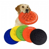 Silicone Pop Stress Reliver Dog Flying Disc