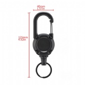 Carabiner Badge Reel Retractable Clip Keychain