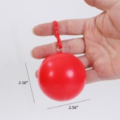 Disposable Raincoat Poncho Ball With Keychain